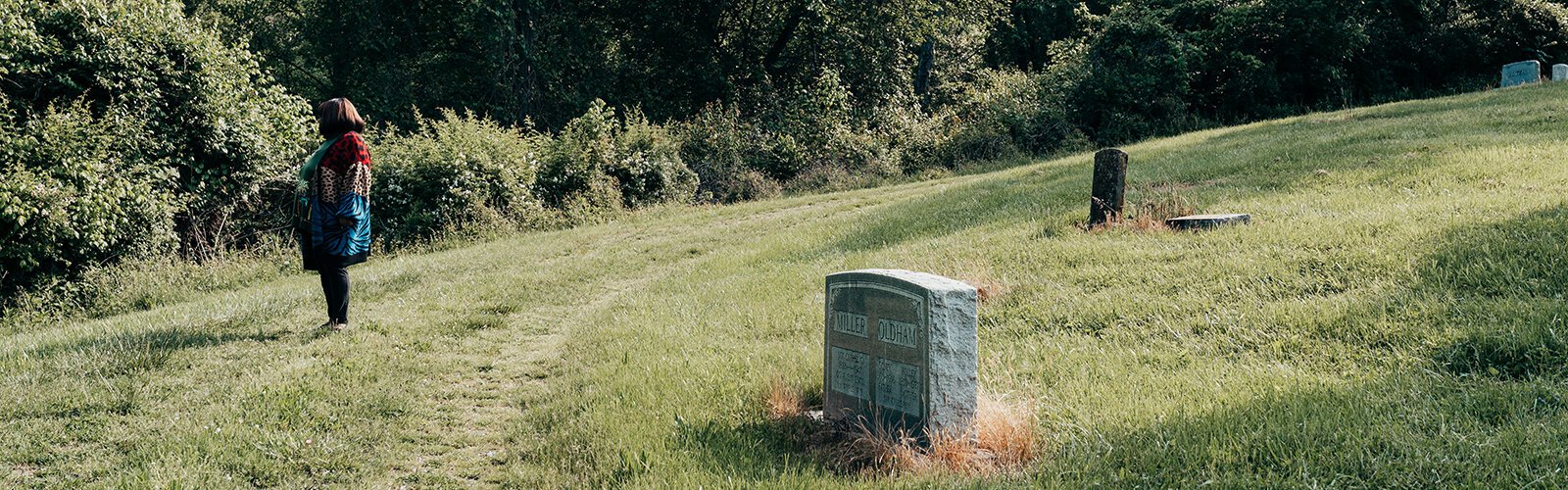 Historic gravesites at United American Cemetery have likely been consumed by undergrowth, says Louise Stevenson.