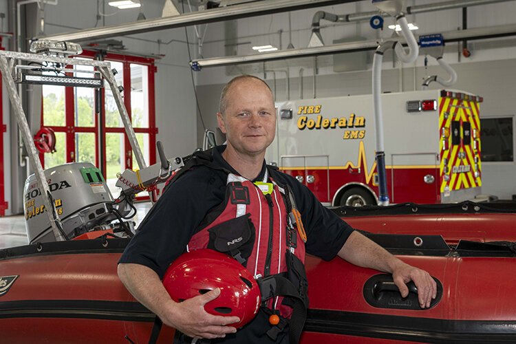 Capt. Mike Kaake in Colerain was one of recipients of the 2022 IAFC Ben Franklin Award for Valor for a water rescue where the crew saved a man's life.