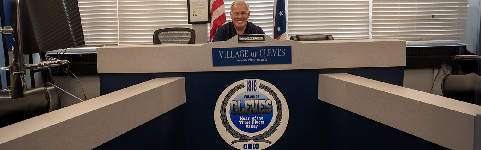 Churk Birkholtz, mayor of the village of Cleves, Ohio