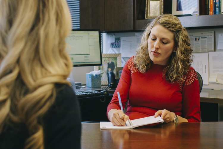 Holly Mazzocca in her Bartlett Wealth Management office.