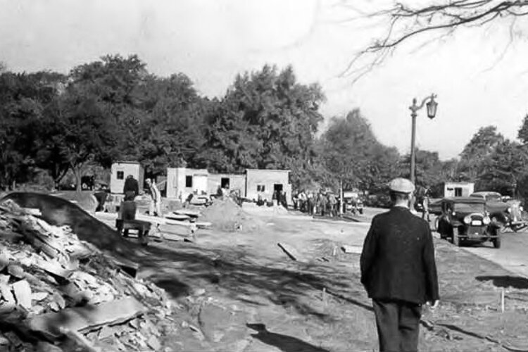 Ukrainian Cultural Garden under construction in October 1939