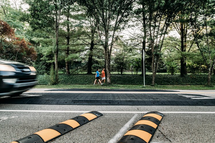 Speed cushions, like these on Clifton Avenue, will be a new city method to slow traffic.