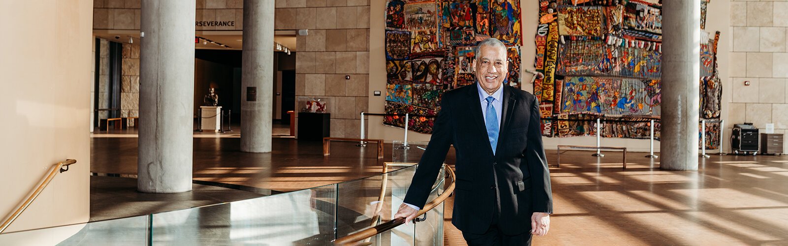 Ed Rigaud inside the Freedom Center