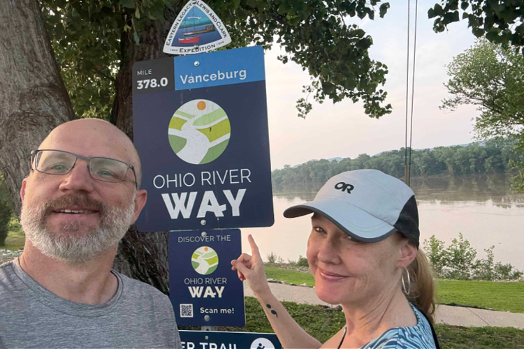 Chris and Lea paddled 110 miles from Portsmouth to Cincinnati over nine days in June. “We weren’t rushing. We wanted to explore the towns and meet people," says Lea.