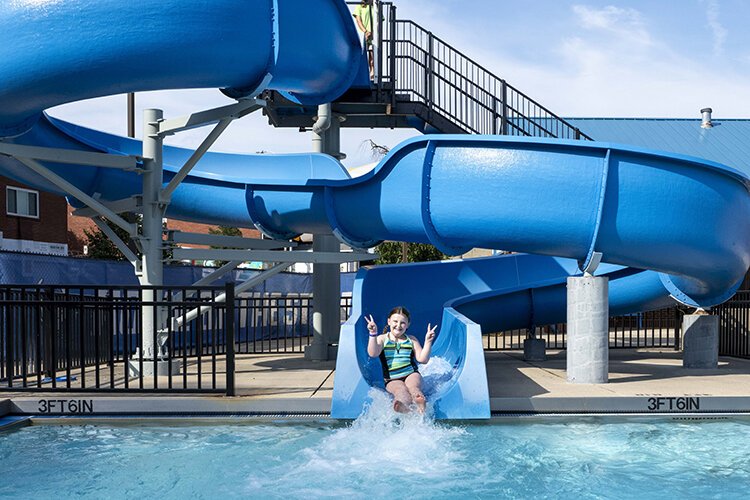 The aquatic center and adjoining recreation pavilion were renovated recently.